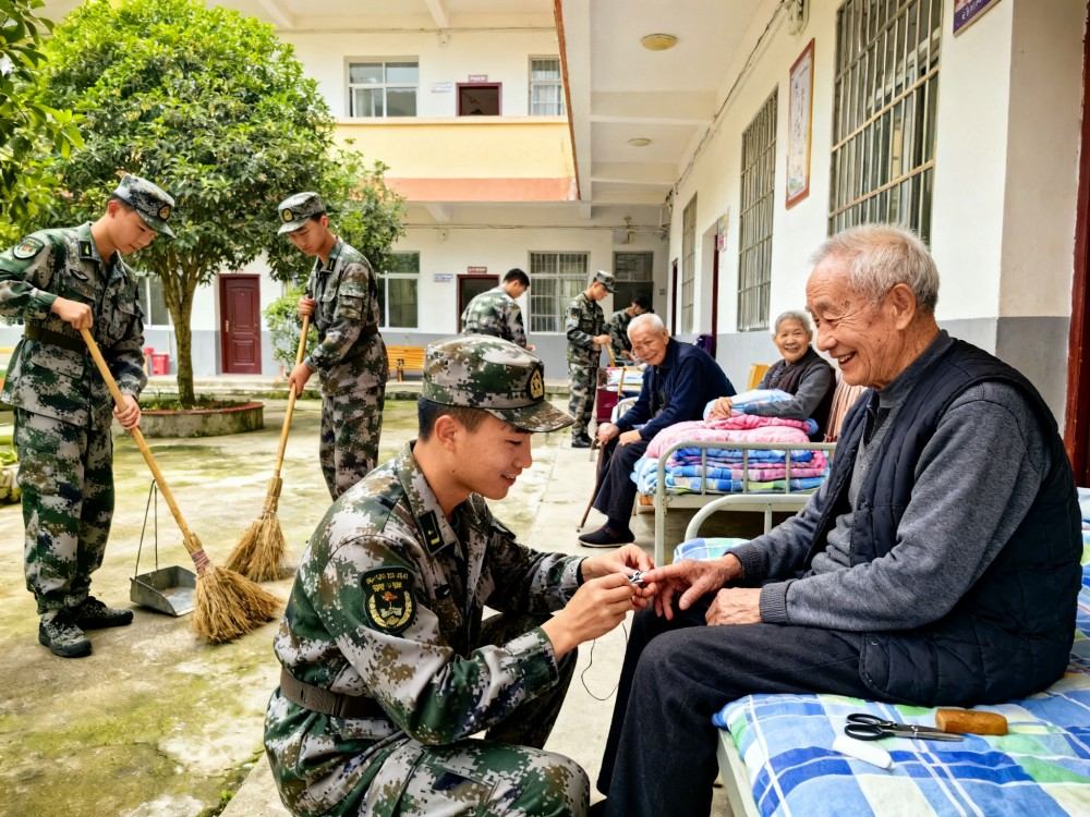 【楚风快讯】重阳敬老暖夕阳 楚风军魂传美德—— 湖南楚风国防军素集团组织学员开展重阳节衡阳敬老院慰问活动